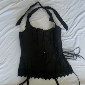 Black halter top Corset